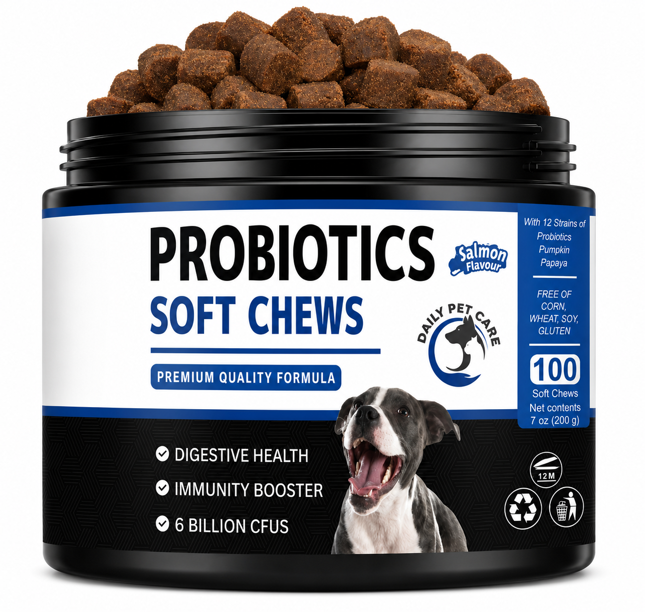 Probiotics for Dogs UK – Digestive Support & Gut Health Soft Chews | 6 Billion CFU