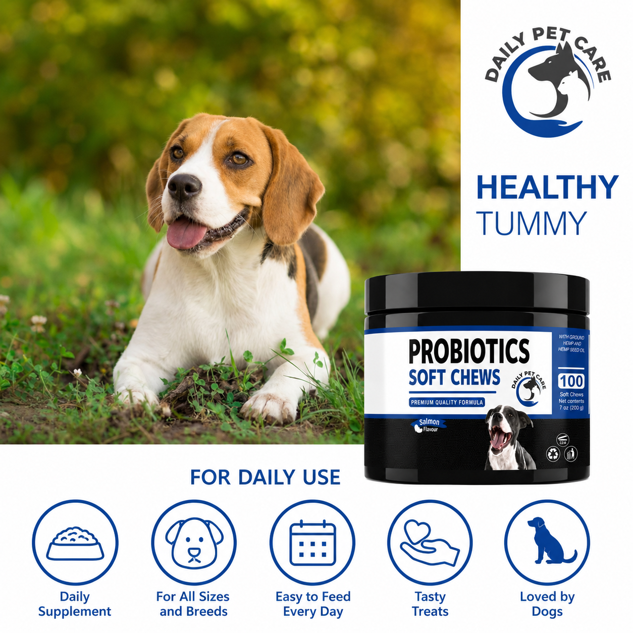 Probiotics for Dogs UK – Digestive Support & Gut Health Soft Chews | 6 Billion CFU