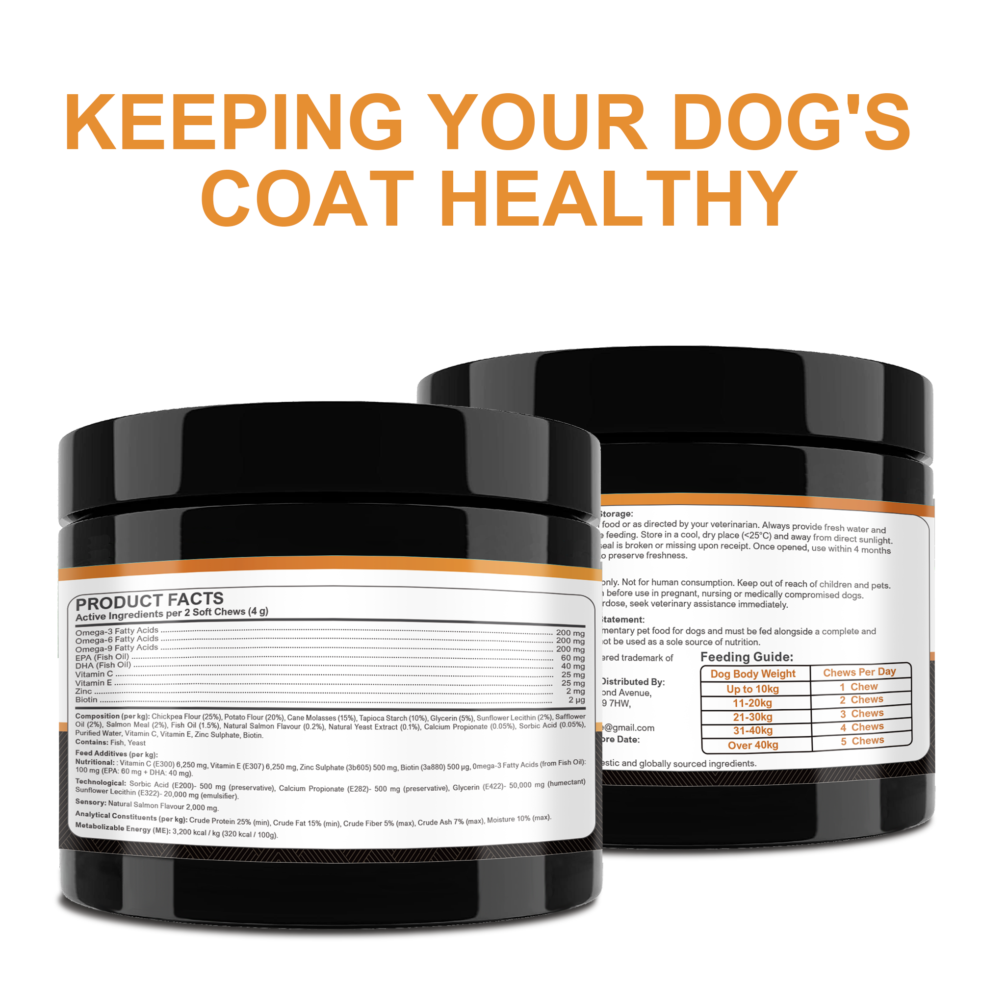 Omega 3 for Dogs UK – Salmon Oil Chews with EPA & DHA | Skin & Coat Supplement for Dogs | Fish Oil Dog Treats | Daily Pet Care