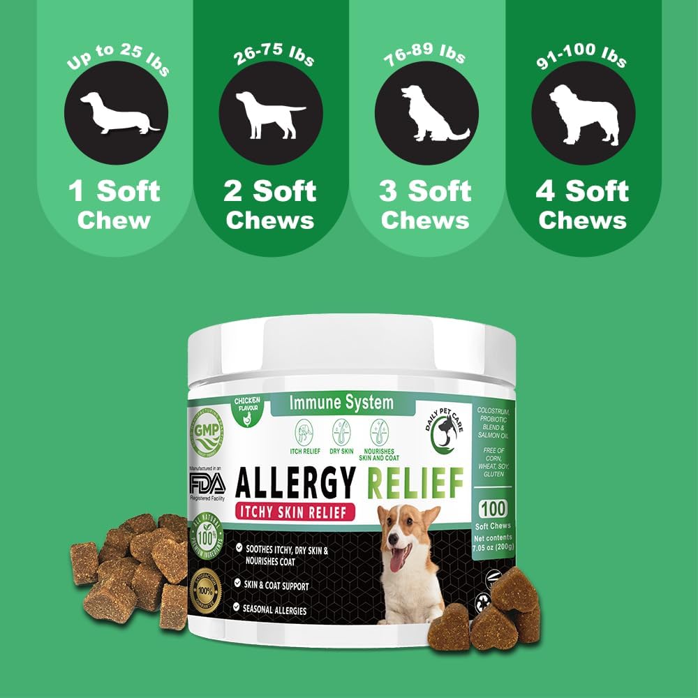Allergy & Skin Support Chews for Dogs – Chicken Flavor
