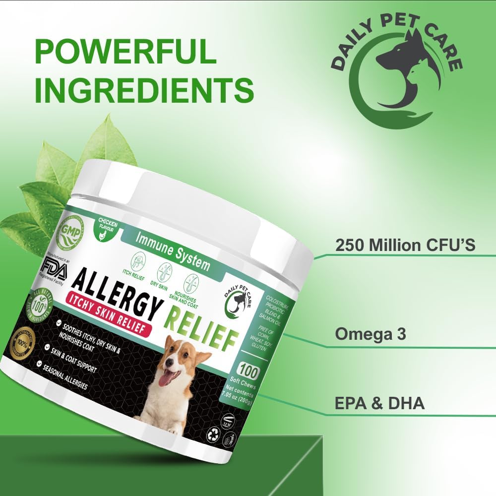 Allergy & Skin Support Chews for Dogs – Chicken Flavor