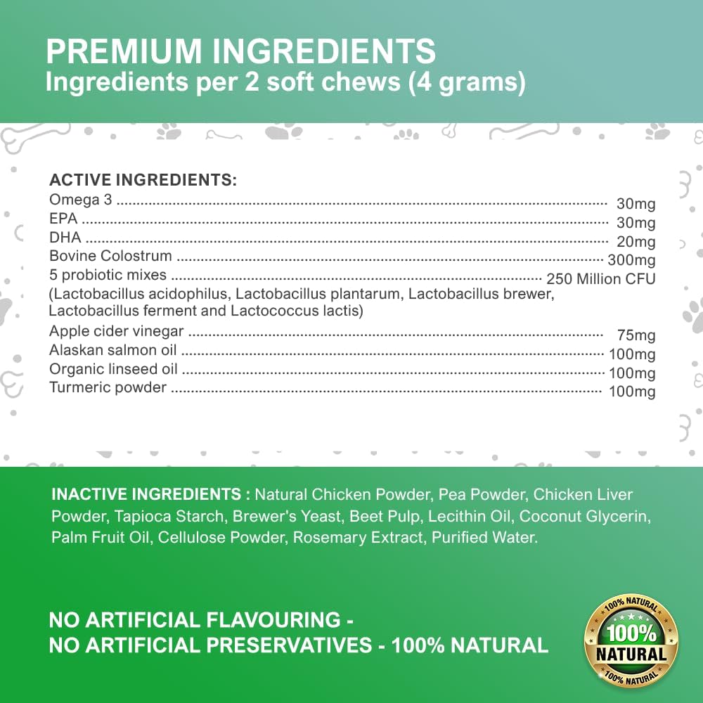 Allergy & Skin Support Chews for Dogs – Chicken Flavor