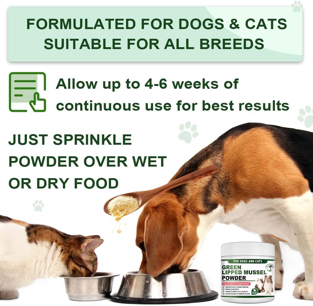 Green Lipped Mussel Powder for Dogs & Cats