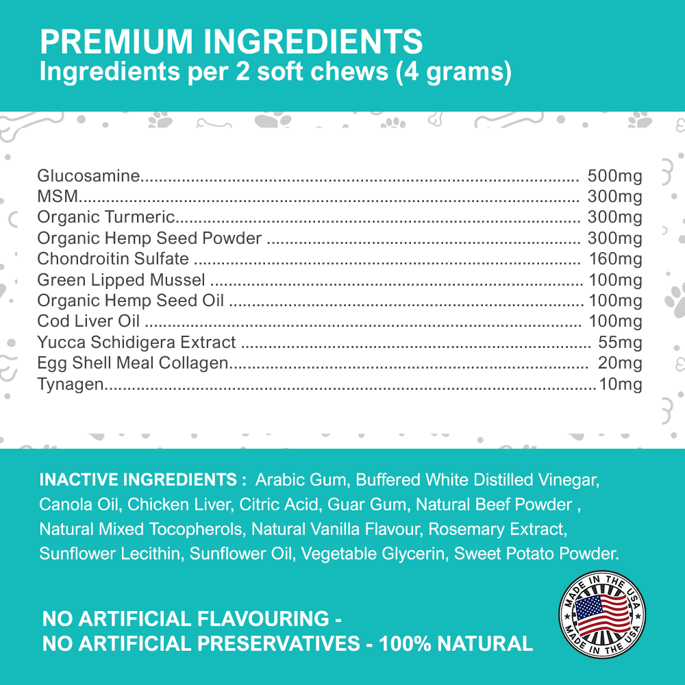 Hip and Joint Soft Chews Supplement for Dogs