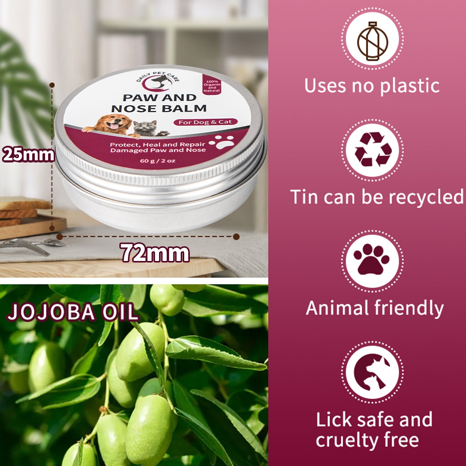 Paw & Nose Balm for Dogs & Cats – Natural Daily Care
