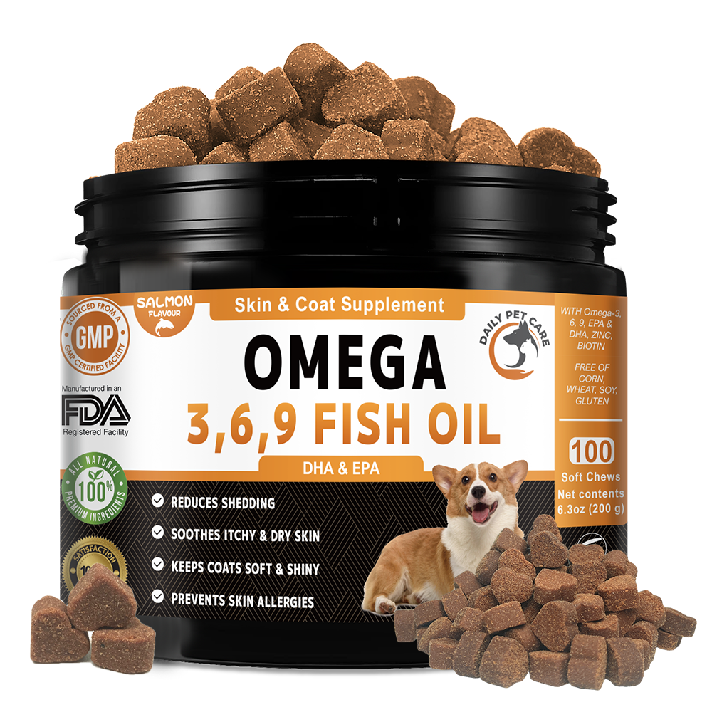 Omega 3, 6 & 9 Fish Oil Soft Chews for Dogs