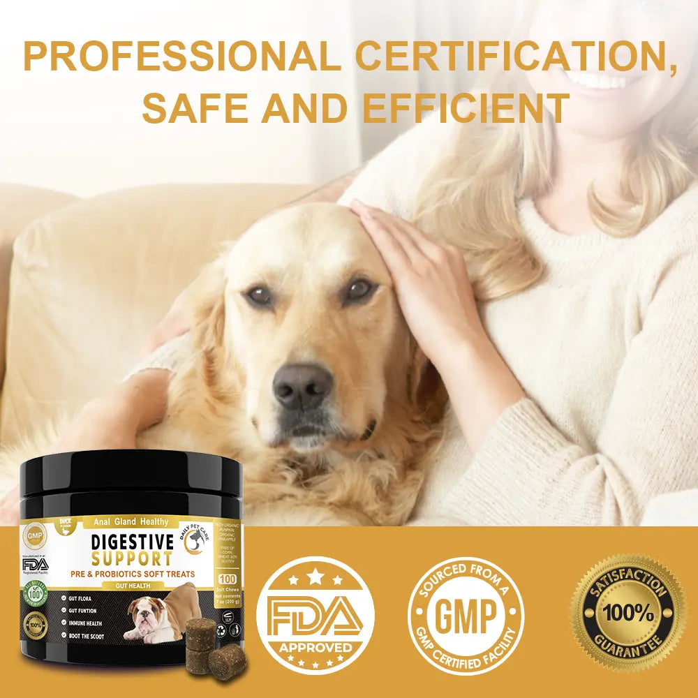 5 billion CFU probiotic chews for dogs digestive health UK