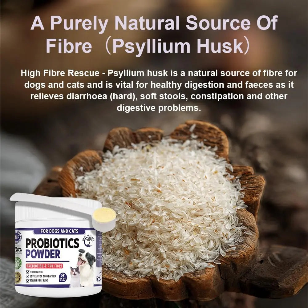 Pet probiotic powder for digestion gut balance and stool support UK