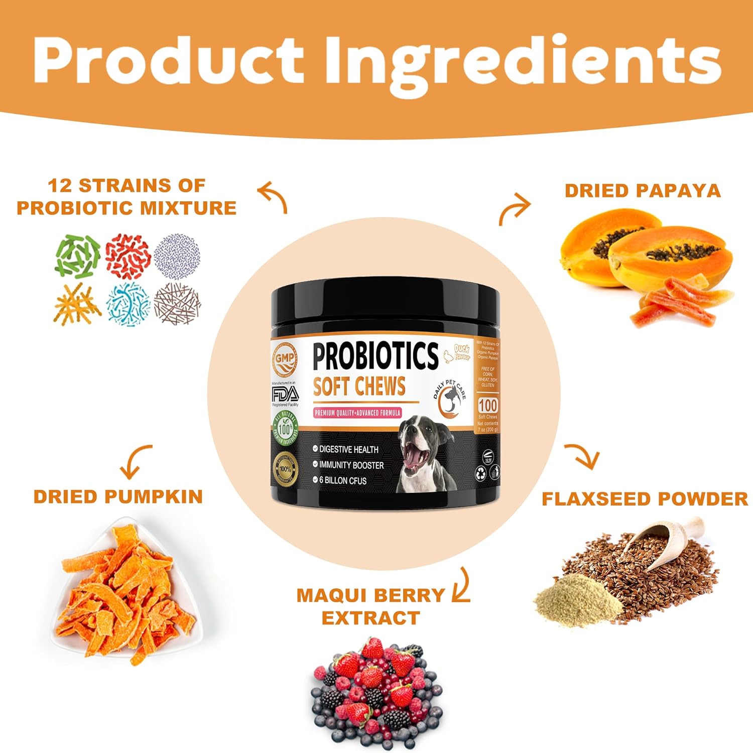 Probiotics Chews for Dogs – Duck Flavour