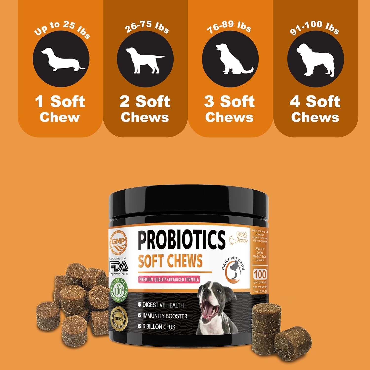 Probiotics Chews for Dogs – Duck Flavour