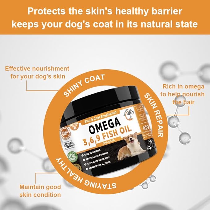Omega 3, 6 & 9 Fish Oil Soft Chews for Dogs