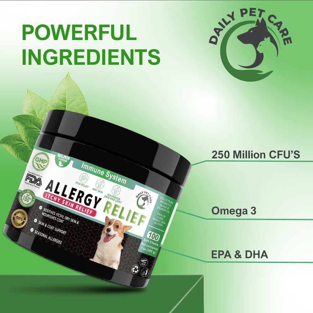 Allergy Support Chews for Dogs – Salmon Flavor