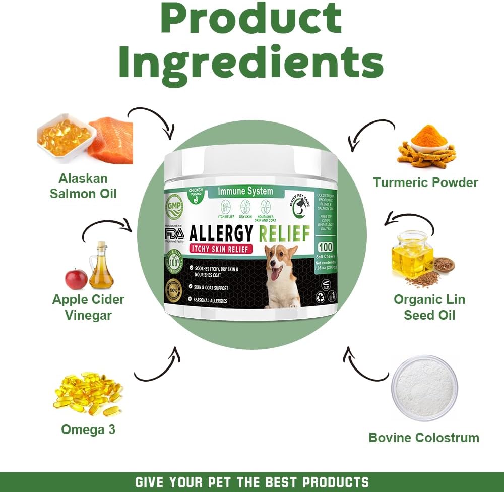 Allergy & Skin Support Chews for Dogs – Chicken Flavor