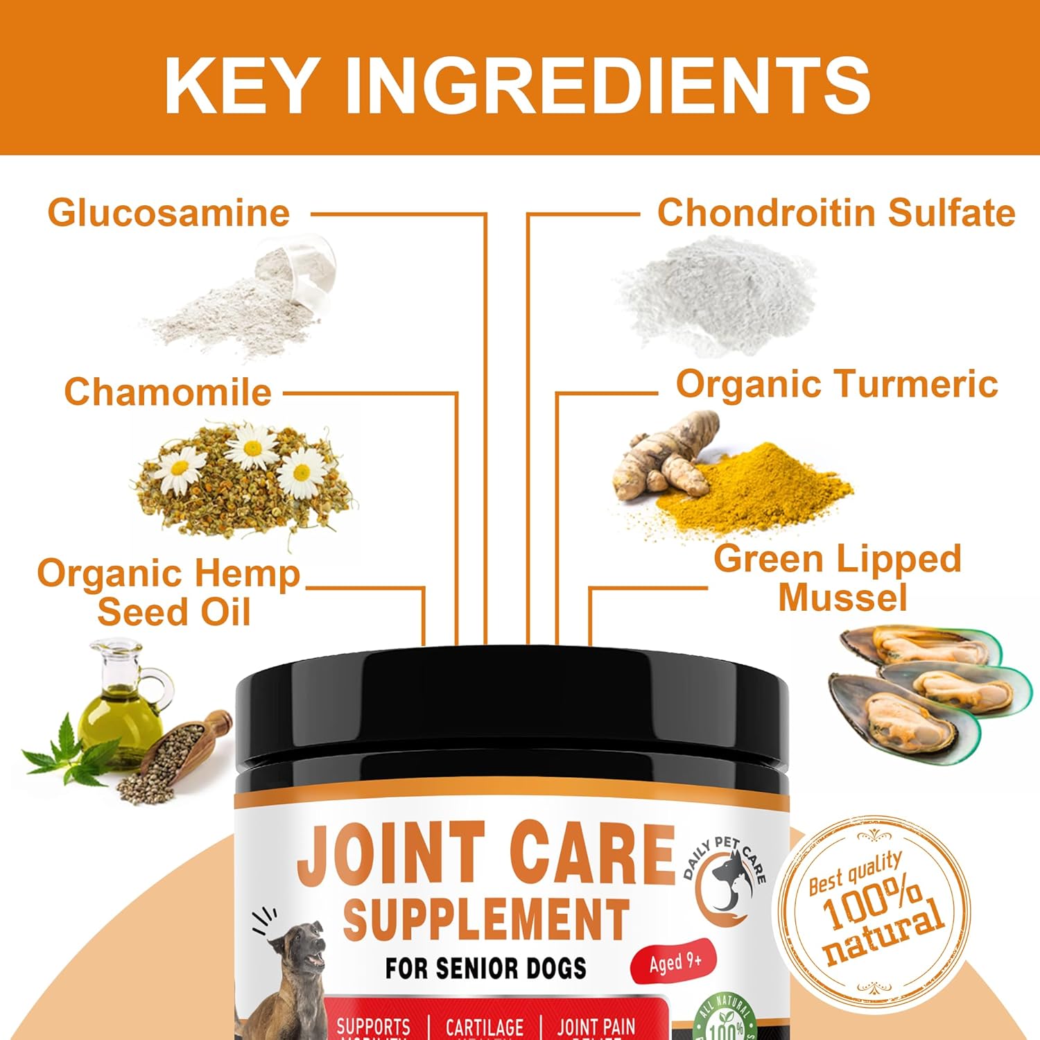 Senior Dog Joint Support Chews – Duck Flavour