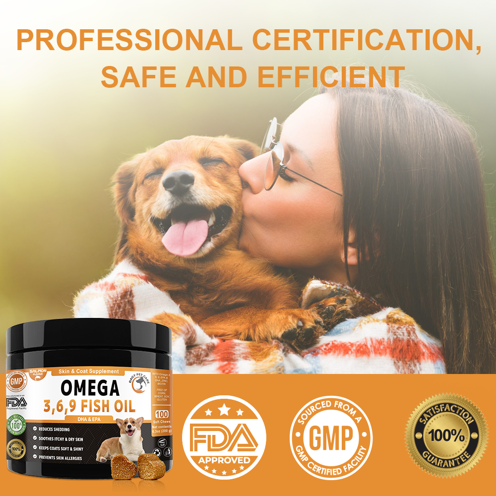 Omega 3, 6 & 9 Fish Oil Soft Chews for Dogs