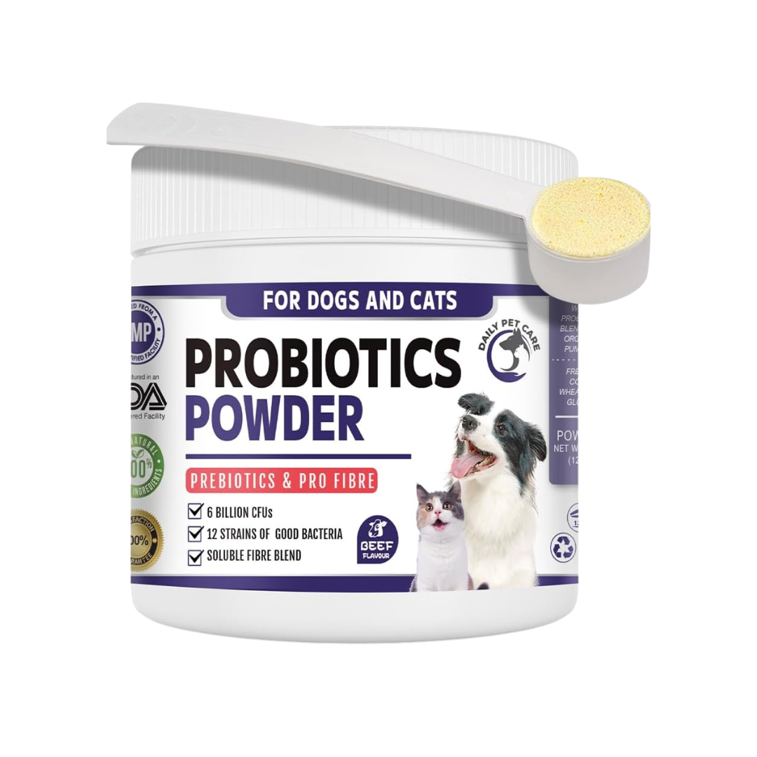 Prebiotic & Fiber Blend for Dogs & Cats - Daily Pet Care Soft Powder